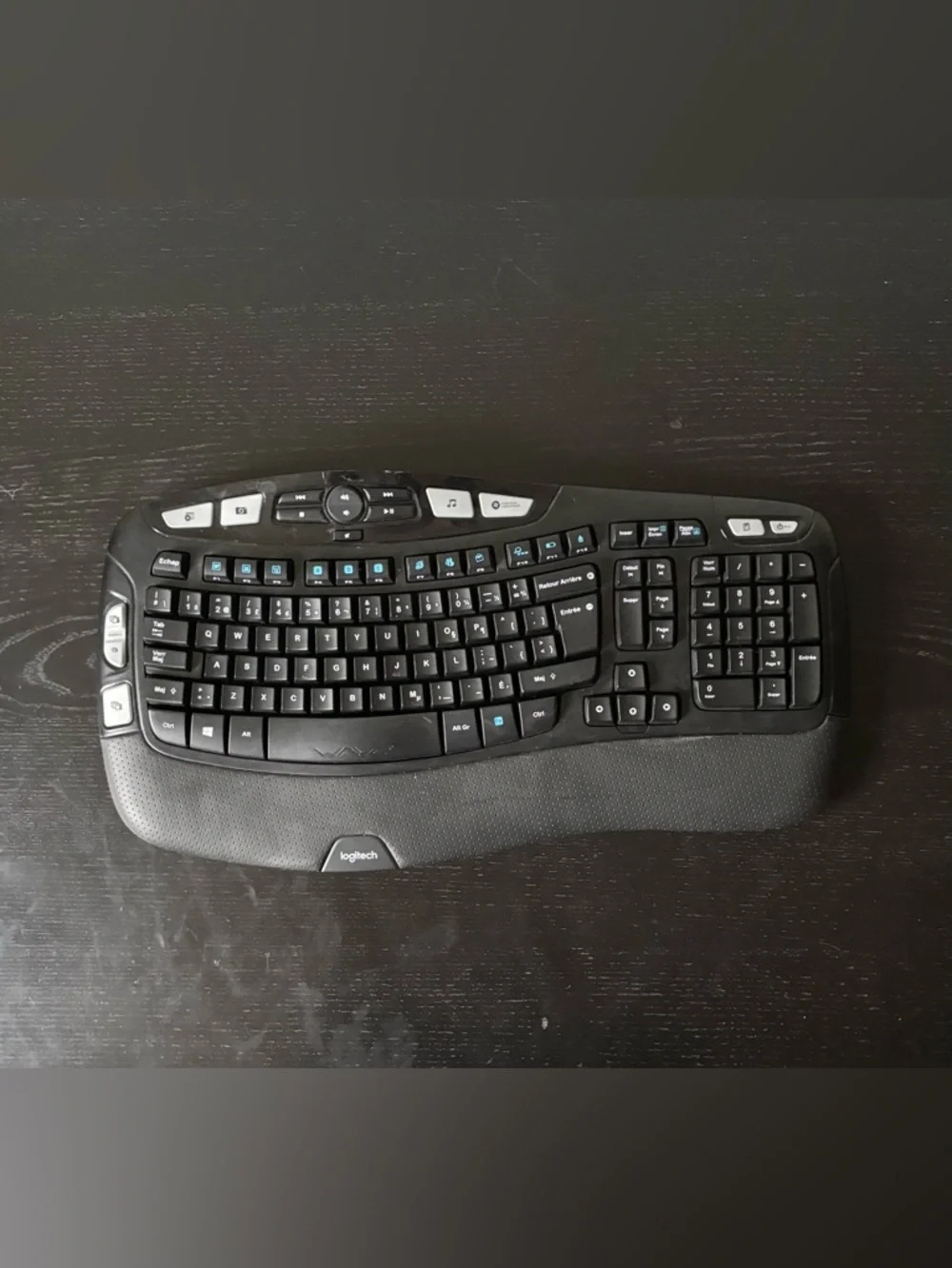 Logitech K350 Wave Wireless Keyboard (Not tested) NO USB Receiver / Dongle